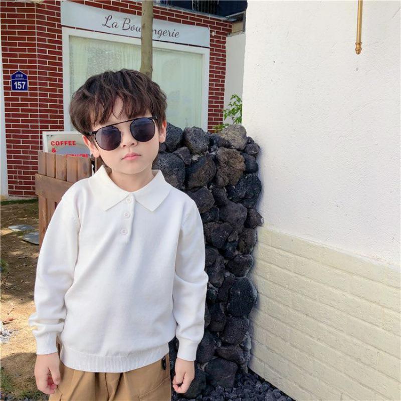 Spring & Autumn Toddler Knitwear: Versatile Small Lapel Sweater for Boys & Girls
