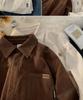 Men's Retro Corduroy Long-Sleeve Shirt – Fashionable Loose-Fit for Spring & Autumn