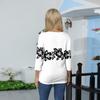 Women's T Shirt Tee Print Button 3/4 Sleeve Daily Weekend Fashion Basic V- Neck Regular Top