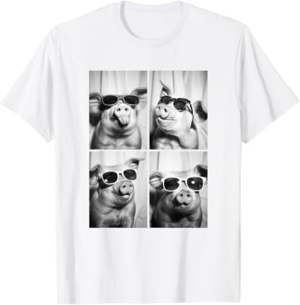 Funny Pigs with Sunglasses Cool Farm Animals Animal T-Shirt