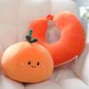 Cartoon Cute Fruit Neck Pillow 2 In 1 Fruit-shaped Pillow Slow Rebound U-shaped Pillow Travel Use