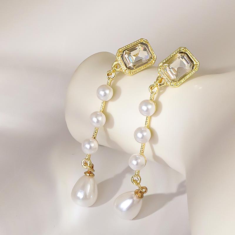 

Серьги-кисточки из серебра 925 пробы во французском ретро-стиле с жемчугом - Женский универсальный изысканный дизайн высокого класса