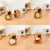 Capybara Cartoon Chef Plush Doll Children Toys Keychains Backpack Decoration