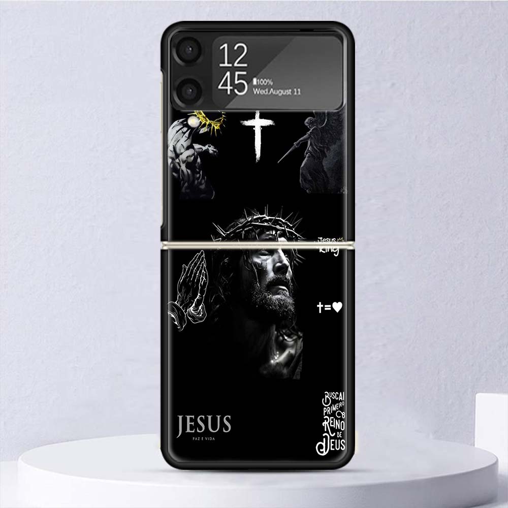 

Jesus Bible Shockproof Case For Samsung Galaxy Z Flip 7 6 5 4 3 5G Phone Cover Z Flip3 Flip4 Flip5 Flip6 Flip7 Shell Samsung Z Flip 4