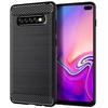 SDTEK Case for Samsung Galaxy S10+ Plus [Carbon TPU] Case Cover