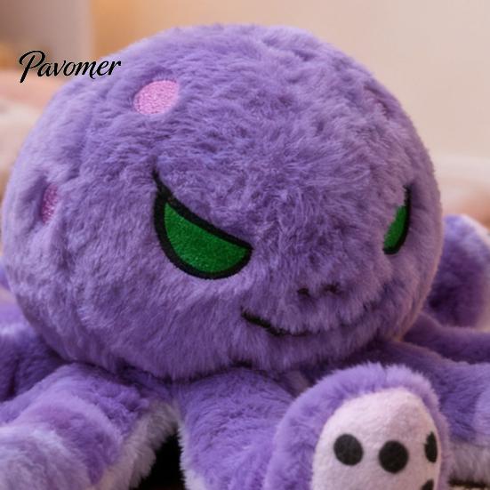 Children Octopus Doll Devil Plush Toy, Soft Stuffed Dark Decor, Desk Ornament Eight Tentacle Sea Animal Pillow, Gift for Halloween Christmas Birthday