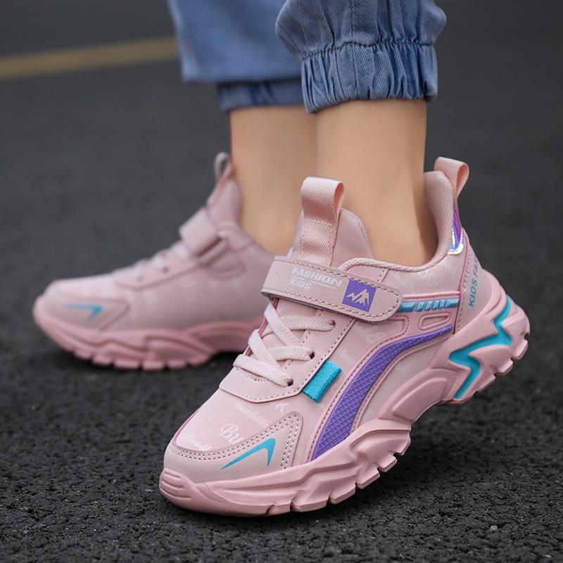 Girls Shoes Autumn Children's Shoes Girls Soft-soled Leather Surface Casual Running Shoes Girls Shoes Children's Sports Shoes