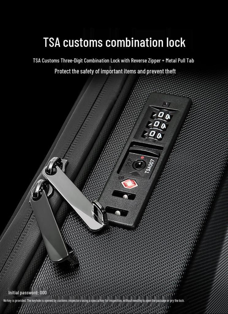 Men's Trendy Waterproof Business Travel Backpack with ABS Hard Shell