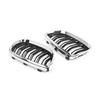 L10A Racing Style Front Kidney Grill Dual Slat Grille For BMW 3 Series E92 E93 Coupe 2006- 2010 Gloss Black+ Chrome 51137157277