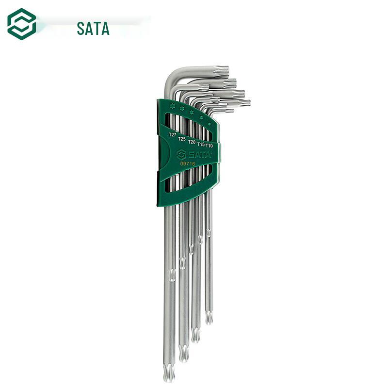 SATA 09716 9-Piece Extra-Long Ball-End Star Wrench Set S2