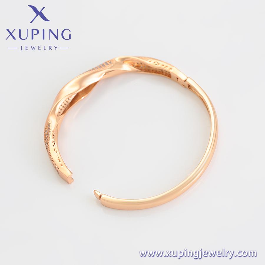 A00917741 Xuping Fashion Luxury Bangle 18K Gold Color Women Luxury Royal Romantic Trendy Vintage Bangle