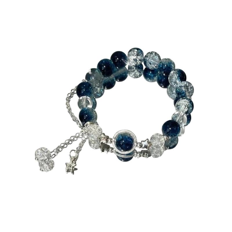 

Alloy Star Bracelet With Adjustable Closure Beaded Hand Chain Wrist Accessory For Casual Or Formal Outfits 1