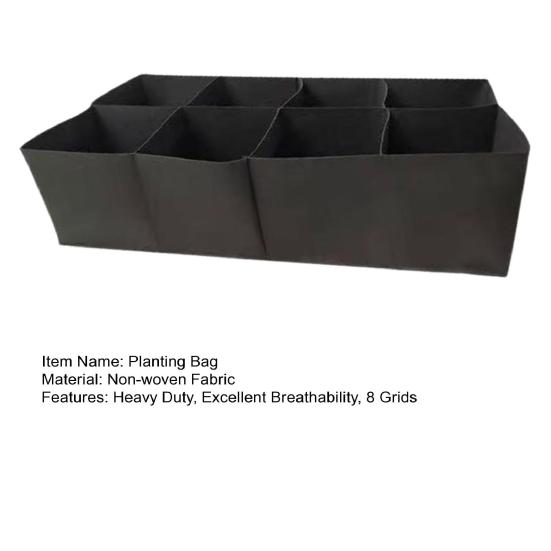 8 mřížek Grow Bag Zahuštěná netkaná textilie Pytle na pěstování Heavy Duty Grow Pot pro pěstování zeleniny Květiny Rostliny Venkovní