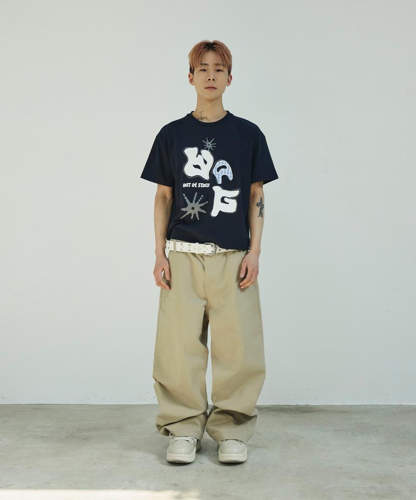 SCALLYWAG [Ryu Jung-Ran × Skelly Wung] Pull Up Straight Cotton Pants [Beige]