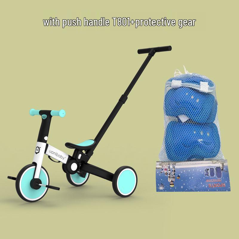 Трехколесный велосипед-коляска Uonibaby для малышей и складной беговел для возраста 1-3 года