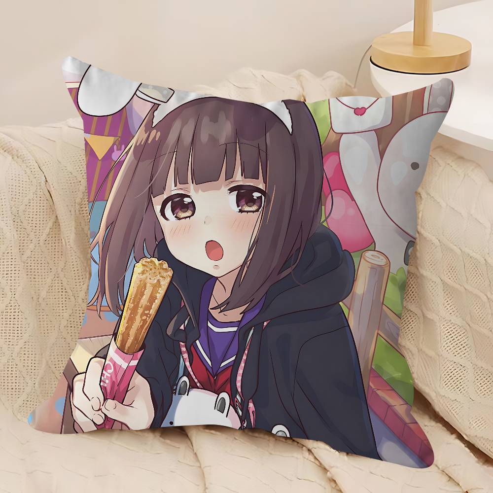 M-Menhera-chan Pillow Case Removable Washable Cushion Cover – All-Season Soft Linen