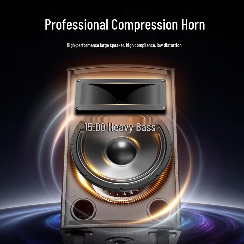 SAST 15-inch Outdoor Portable Bluetooth Karaoke Speaker CN plug (adapter included)