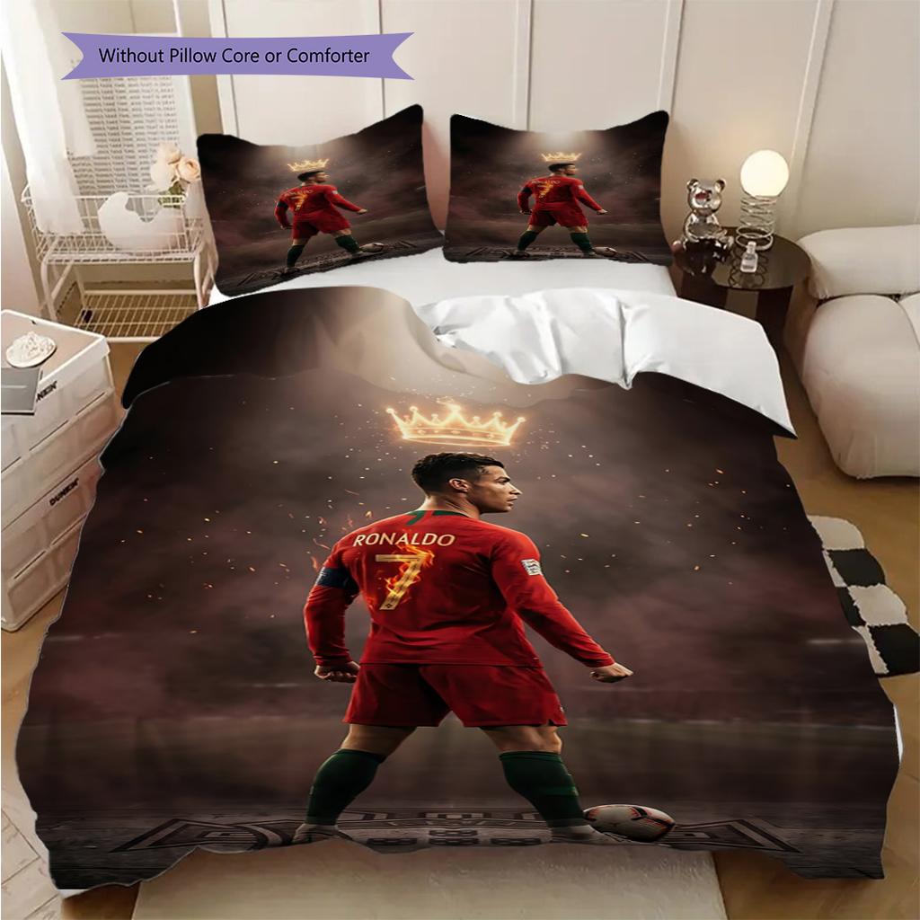 Champion's Crown: Ronaldo's Legacy Bedding (1 * duvet cover + 2 * pillowcase, without core) Duvet cover and pillowcase Christmas birthday gift