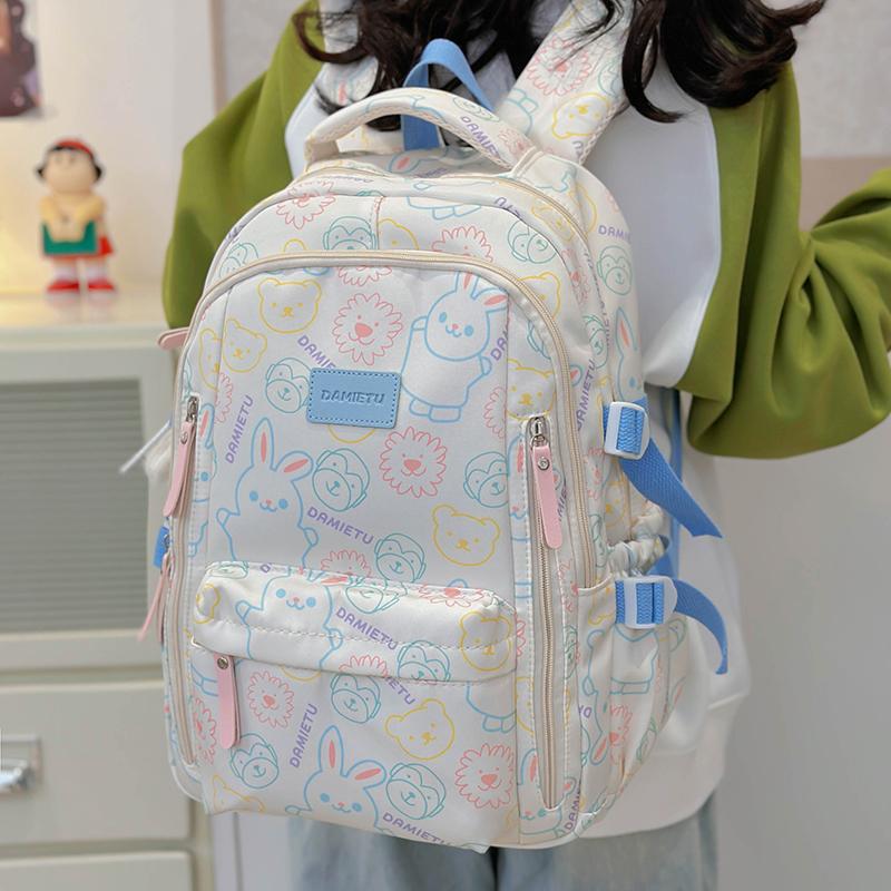 Graffiti Print Backpack Women's Backpack Large Capacity Student Schoolbag
