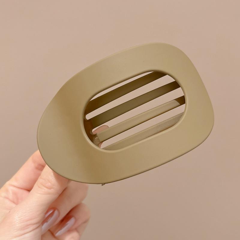 Bequeme Abalone Krallenklemme für Frauen - Vollständig zurückliegender runder flacher Hochsteckfrisur & gebogener Pferdeschwanz Haarschmuck