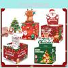 Themed Christmas Pattern Paper Box Set Holiday Decoration Props For Gift