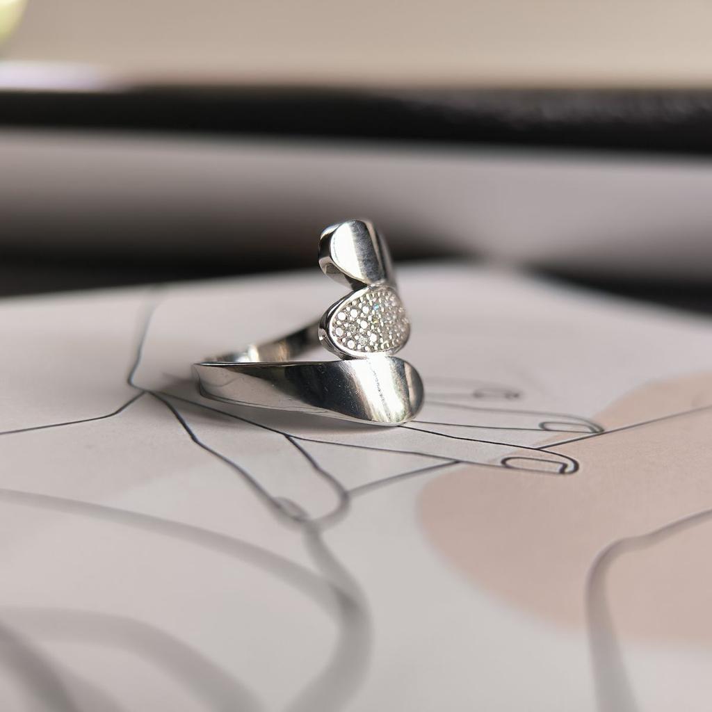 Silver Ring with Cubic Zirconia, Product Weight 3.71 G (2193456)