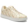 Coach Highline Round Toe Lace-Up Low-Top Sneakers With Carriage Pattern Print Men Sneakers Beige CAR40-CAH