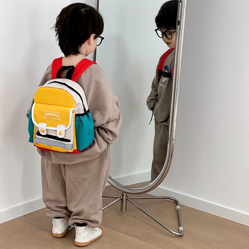 Adorable Korean Style Large Capacity Canvas Backpack For Kids Boys And Girls