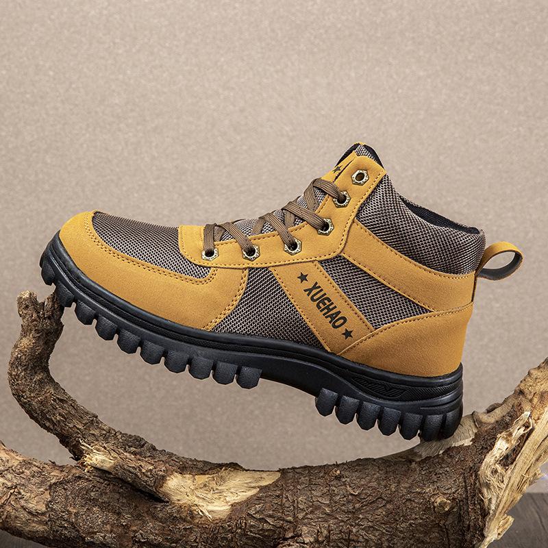 

Мужские зимние ботинки, хлопковые ботинки, зимние очень толстые, на толстом ворсе, утепленные, холодостойкие, теплые, нескользящие, уличные, высокие, большие хлопковые ботинки Snow boots 45