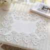 White Lace Placemat, Foldable Soft Anti-Wrinkle Table Mat, Heat Resistant Non-Yellowing Durable Dining Table Protector for Home Decor