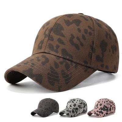 Leopard Hard Top Baseball Cap Outdoor Sun Hat