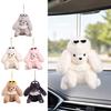 Cute Glasses Poodle Keychain, Fluffy Dog Plush Toy for Bag, Small Stuffed Animal Keyring for Backpack Purse Car Keys Accessories