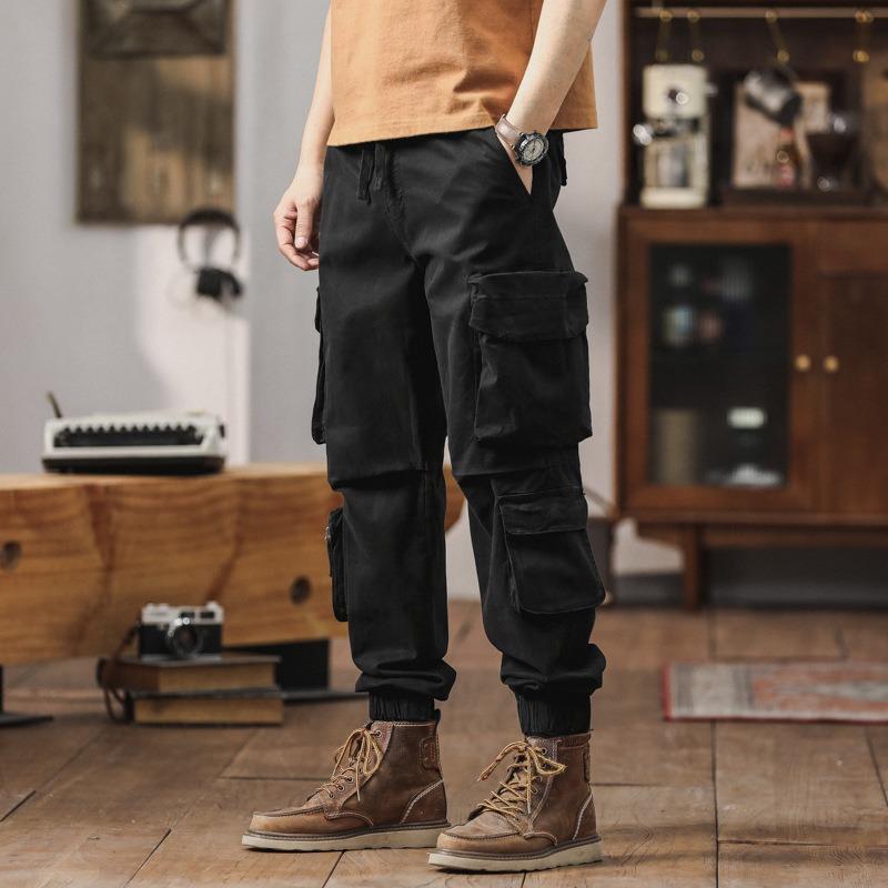 New Overalls Men's Retro Trousers Men's High-end Pants Trendy Men's Leggings