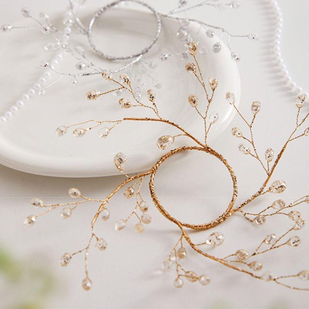 

Metal Wire Crystal Fake Berry Garland Beaded String Artificial Acrylic Stems Party Decoration