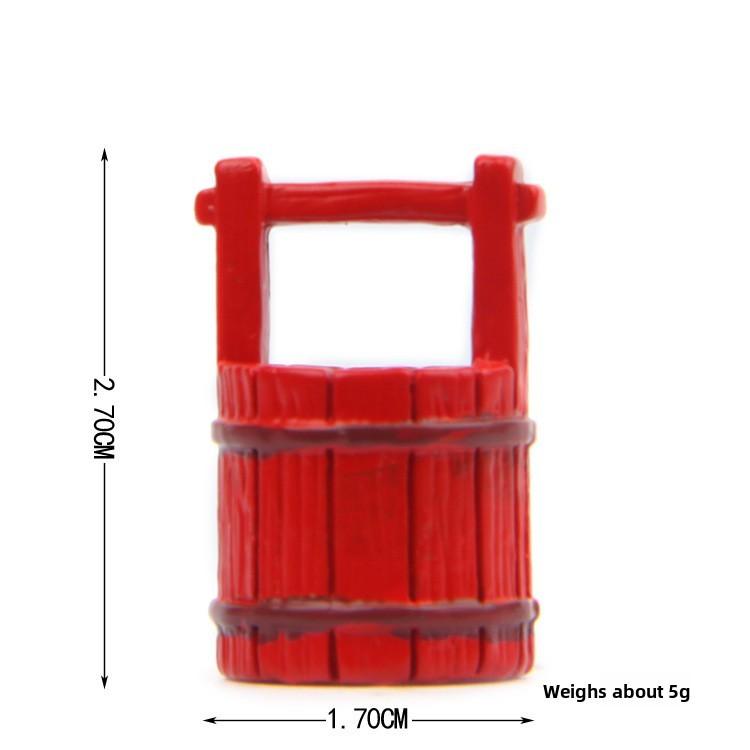 

Chihiro Holding Ogino Water Bucket And Mopping Floor Scene Mini Model Ornament Red Bucket