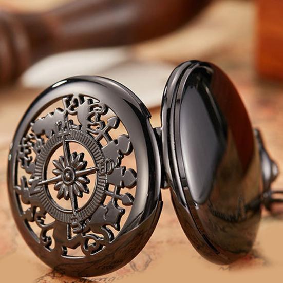 Yousheng Compass Pocket Watch Vintage Waist Chain Clear Texture Positioning Relief Outdoor Activities Outdoor Compass Outdoor Supplies