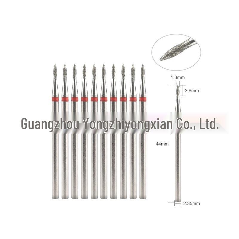 10-Piece Nail Art Diamond Drill Bits for Pre-Treatment and Grinding Dead Skin & Calluses