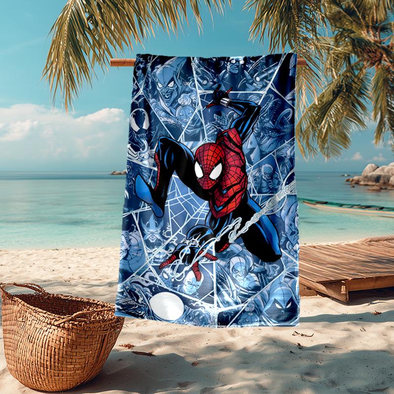 Ultra-Soft Beach Towel with Spider Theme,Ideal for Pool - Camping, Diving - Perfect Travel Essential, Vibrant Beach Towel.