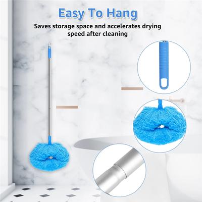 AD23-Ceiling Fan Cleaner Duster Telescopic Handle With Removable Cleaning Head Reusable Microfiber Ceiling Fan Blade