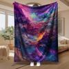Vibrant Galaxy Nebula, for Space Lovers, Soft Fleece Blanket, Colorful Cosmic Starry Design, Multi-Purpose Home Decor Gift, Cozy Warm Comfort