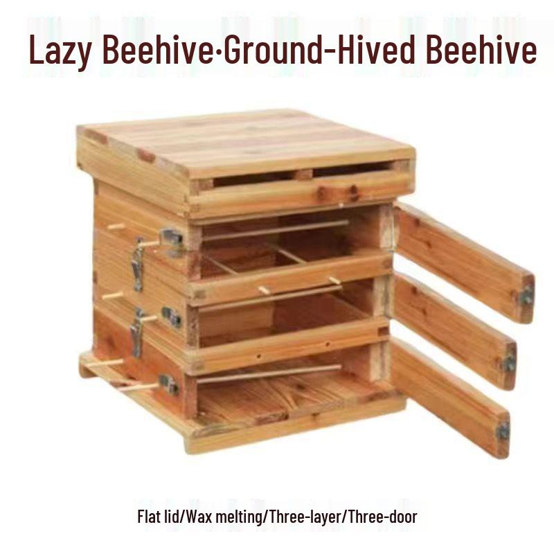 

Beehive Grid 5-Layer Cedar Wax Beehive Set: Traditional Beekeeping for Honeycomb Attraction