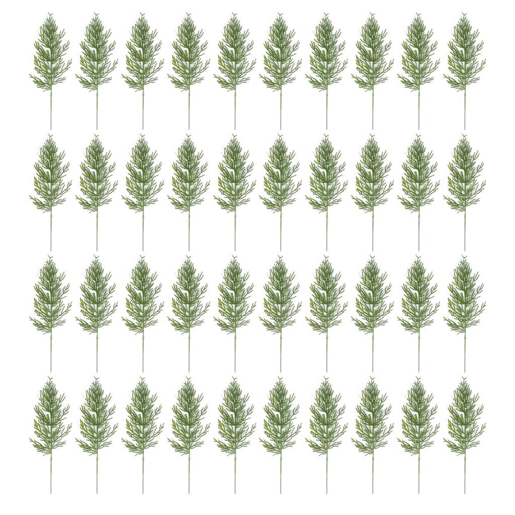 Pack of 40 Artificial Christmas Tree Stems Durable Plastic Christmas Tree Decor for Party Decorations and Festive Home