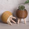 Rattan Weaving Flowers Plant Basket Grass Planter Indoor Outdoor Garden Pots Container for Bonsais Decorations