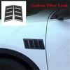 Universal Car Front Bonnet Vents Hood Fender Decorative Carbon Fiber Look 1 Pair