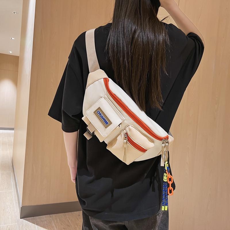 Fargeblokk Skulderveske Crossbody-veske Sports Brystveske Casual Liten Satchel-veske For Menn