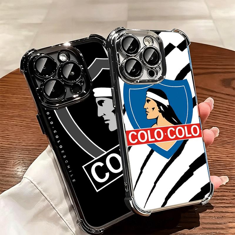 Social Y Deportivo Colo Club Plating Phone Case For Iphone 16 17 Pro Max Air 16E 14 15 Plus 12 13 Mini Anti-Fall Airabag Cover