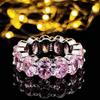 Luxury Zircon Gem Diamond Band Ring with Niche Appeal