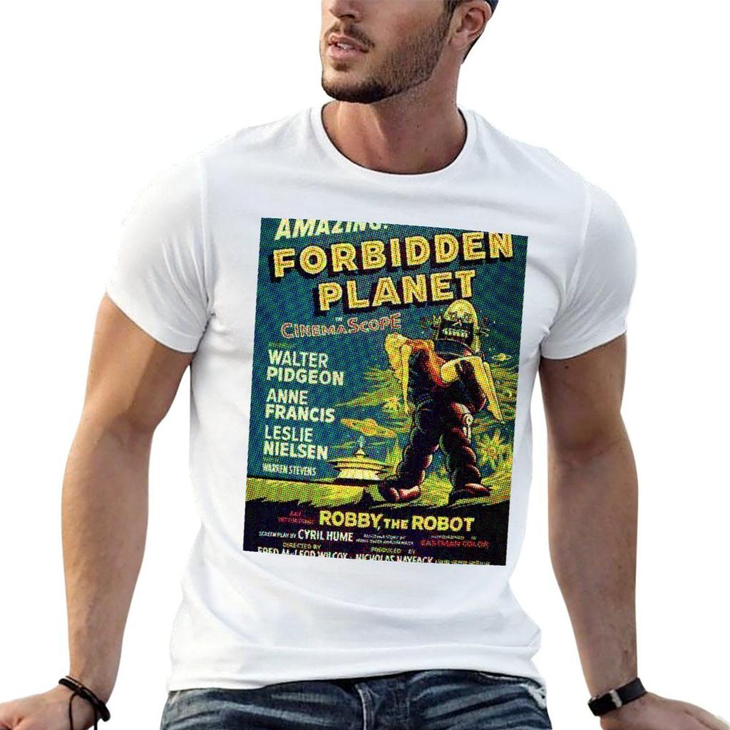 Vintage Sci-Fi Film Forbidden Planet Roboter T-Shirt t shirt für Mann t shirt Mann schlicht Anime t