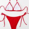 European and American Sexy Solid Color Bikini Beach Set Bikini