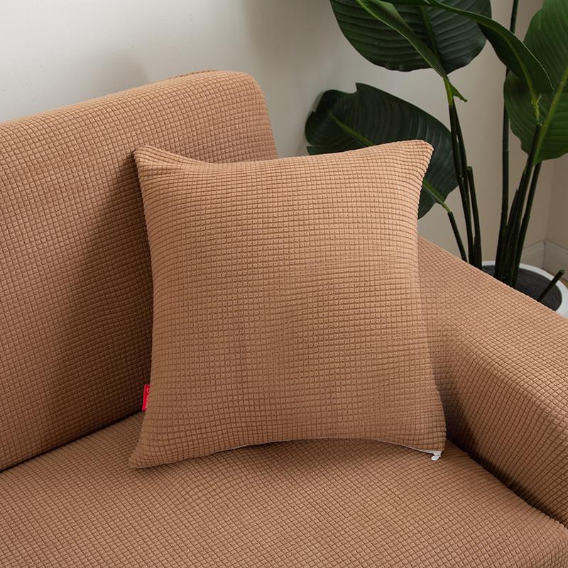 Solid Color Pillowcase Simple Throw Pillow Case For Sofa Car Home Decorative Corn Velvet Cushion Cover Decor